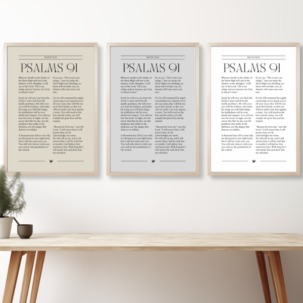 Psalms 91 – Christian Wall Art of Protection and Comfort - Image 5