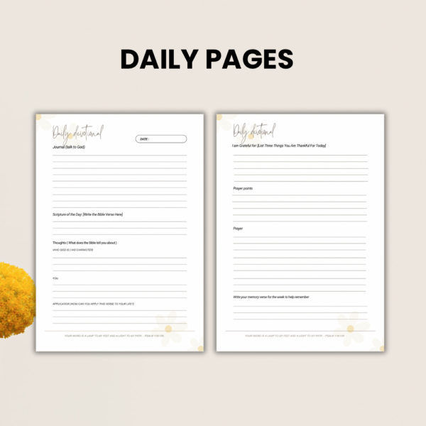 Daily, weekly, monthly printable Devotional Journal - Image 2