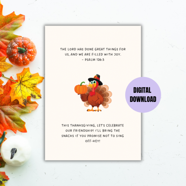 Psalm 126:3 thanksgiving printable card - Image 3