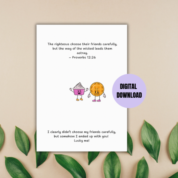 Proverbs 12:26 friendship printable card - Image 3